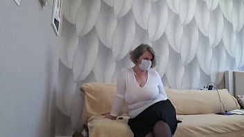 Preview 1 of Modson Vy - Wet holes for a cuckold. Mature wife records a video for her husband,  and a home camera watches from the side. Anal and dirty talk. PAWG.