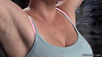 Preview 1 of Meets Mom Fader - Busty Milf pussy toyed in hogtie