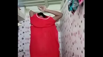 Preview 3 of Granny Alone On Defloration - Swathi naidu wearing dress after bath part-1