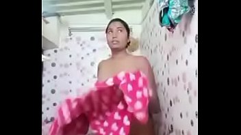 Preview 1 of Granny Alone On Defloration - Swathi naidu wearing dress after bath part-1