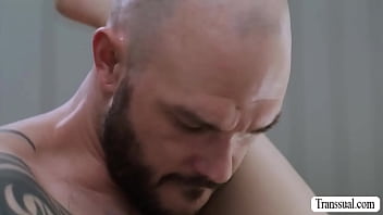 Preview 4 of Sonar Vapour Xxx - Slut TS sucks boss dick for a faster promotion