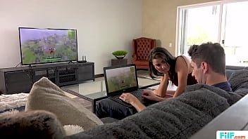 Preview 1 of Ninas Flaquitas Xxx - FILF - Stepmom Reagan Foxx Steals Stepson&#039_s Cock From His Girlfriend