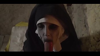 Preview 1 of Sxass Geyl - The Nun Creepy Horror Porn Video For Halloween