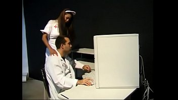 Preview 1 of Tits Pain Nails - Hot Latina lesbian nurses lick each other sensually at the hospital