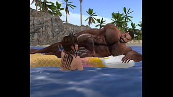Preview 1 of Lun Socks - asian beach babe can&#039_t resist a man as handsome as john urschel