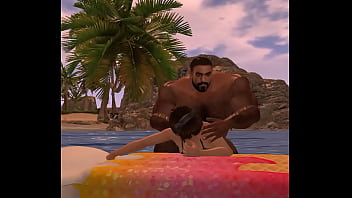 Preview 4 of Lun Socks - asian beach babe can&#039_t resist a man as handsome as john urschel