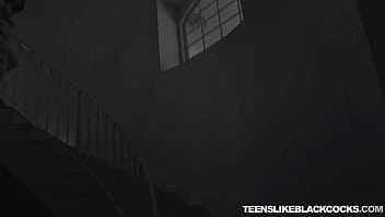 Preview 1 of Xxx Knside - Redhead 18yo Alex Harper riding before interracial facial