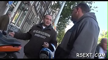 Preview 2 of Small Thot Sucking Dick - Gorgeous amsterdam hooker rides a big hard jock passionately