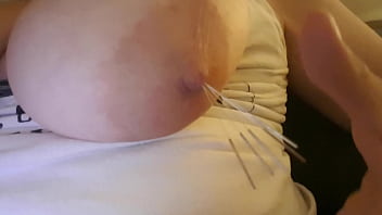 Preview 1 of In Side The Virgin Camera - Being rough with a few accupincure in my nipple