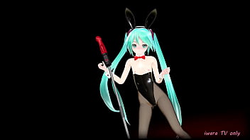 Preview 3 of Familjen Sexuella - MMD Hatsune Miku Cosplay Conejitos Playboy Dancing Apple Pie by [Piconano-Femto]