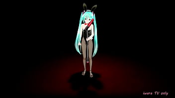 Preview 1 of Familjen Sexuella - MMD Hatsune Miku Cosplay Conejitos Playboy Dancing Apple Pie by [Piconano-Femto]