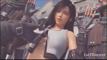 Preview 3 of Jin Wali - Tifa Lockhart gets ass slapped by Cops