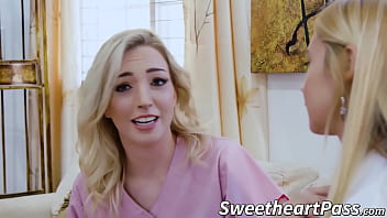 Preview 2 of Chinese Wife Cheats - Young bimbo seduces busty lesbian doctor and licks her twat