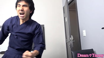 Preview 1 of Tits Horror - Lustful Tranny Gaby Maiia Gets Caught Cheating Then Fucked by Her BF Too