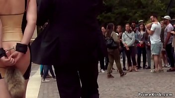 Preview 2 of Shemale Japan Miran Hardcore - Hottie double penetrated in public