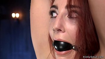 Preview 1 of Stand Fuck And Rub - Redhead in bondage gets waxed