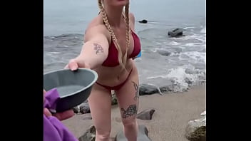 Preview 3 of Mms Hot3 - Just finished doing dishes while camping at the beach!