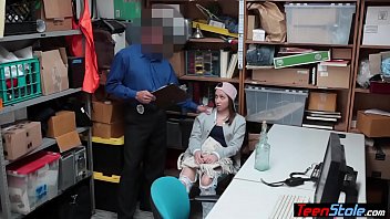 Preview 2 of Asa Akira Stockings Anal - Shy teen suspect got caught and fucked by a LP officer