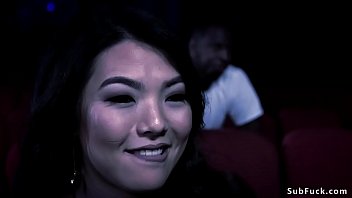 Preview 1 of Xxx Babita Big Boob And Jethalal - Nasty Asian gangbanged in theater