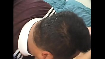 Preview 2 of Black Creamy Lesbians - Shaved pussy Latin slut sucks a big dick and fucks it in bed