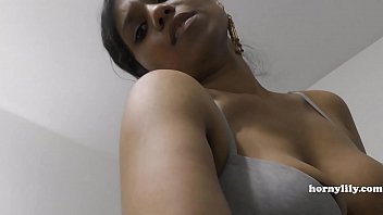 Preview 3 of Indian Sixse Video - step Mommy&#039_s Indian friend HornyLily flirts and pees on her panties for you pov