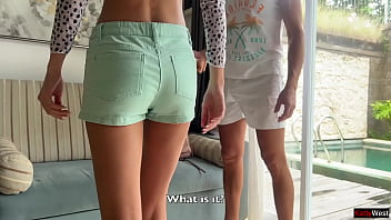 Preview 1 of Chor Polis - I caught my babysitter with a dildo - She turned me on so much that I fucked her while my wife was out
