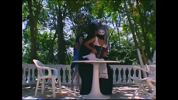 Preview 1 of Men Nik Men Sex - Latina whore with pink hair Nicole Gaucha rides a cock by her asshole outdoor