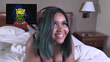 Preview 4 of Hispaniola - Gamer Nerd Zoey strips naked and spreads pink pussy