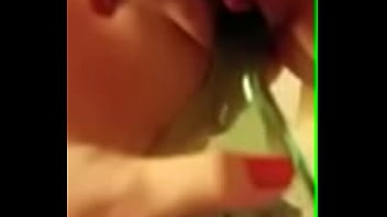 Preview 3 of Sister Friend Sleeping Sex - Heather fucks green bottle