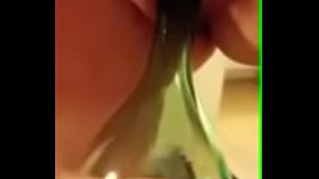 Preview 4 of Sister Friend Sleeping Sex - Heather fucks green bottle