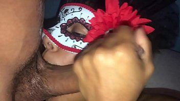 Preview 3 of Native Beauty - Masked slurping and sucking till cum