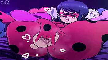 Preview 3 of Mom Ans Sonmom - Miraculous Ladybug: Marinette ass fingering while moaning with pleasure