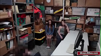 Preview 1 of Seal Pack Xnxx Videos - Two brunette shoplifters suck LP dick