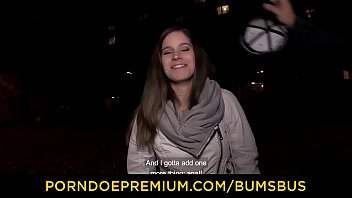 Preview 2 of 3igp Porno Indonesia Jawa - BUMS BUS - Cute busty German newbie Vanda Angel picked up and fucked hard in sex van