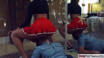 Preview 2 of Mom Son Subtitled - Cheerleader doggystyled by sugardaddy