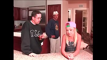 Preview 1 of Indian Woman Pron - Sweet titted blonde slut duo in kitchen get hot fuck from hard cocked dude