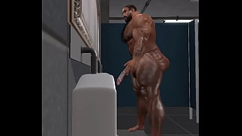 Preview 4 of Very Deb - spycam in football locker room catches big urschel pissing