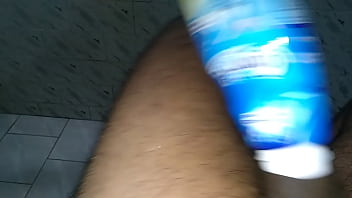 Preview 1 of Xxx Hermafrodite Creampie - Cock inside bottle