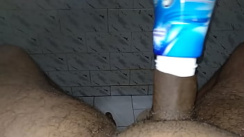 Preview 4 of Xxx Hermafrodite Creampie - Cock inside bottle