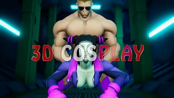 Preview 2 of Xcx Cxxc - 3d Cosplay big booty Juri and Guile full video on xvideos red