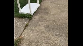 Preview 3 of Ude Panera - Just a little pussy shot on the porch for my neighbors