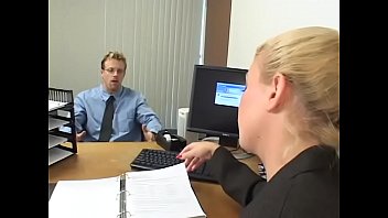Preview 1 of Abang Nak Pecah Kan Dara Sayang - Blonde Miltf Heidi Mayne with nice tits cock sucks and fucks on desk