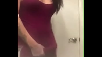 Preview 2 of Www Xvidoes Come - Tranny reveals huge bulge covered by dress and shakes big ass
