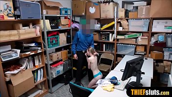 Preview 3 of Mom Tech Hard Fuck - small russian teen thief humiliated by a officer