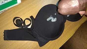 Preview 3 of Hq Big Tite Mom Son Porn - Cum on sister&#039_s bra (first time)