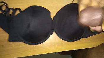 Preview 1 of Hq Big Tite Mom Son Porn - Cum on sister&#039_s bra (first time)