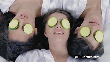 Preview 1 of New Sensations 69 Licking - Spa day escalates to foursome cock sharing