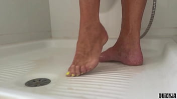 Preview 1 of Forced Tube Xxx - Wet &amp_ Wild - Shower Foot Indulgence