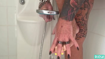 Preview 4 of Forced Tube Xxx - Wet &amp_ Wild - Shower Foot Indulgence