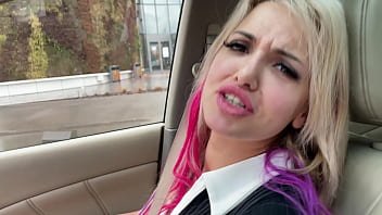 Preview 1 of Panties Dom - Crystal first Pee and Squirt in my Car
